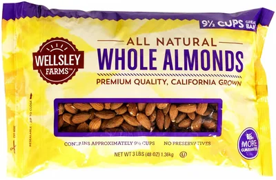 Wellsley Farms Whole Almonds, 48 oz bag