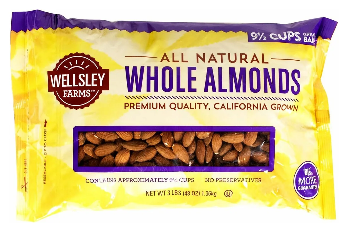 Wellsley Farms Whole Almonds, 48 oz bag