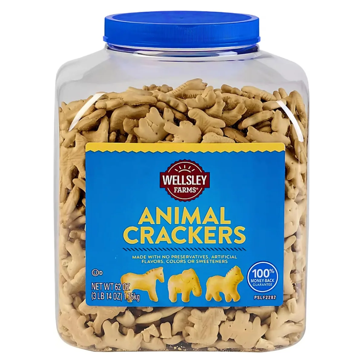 Wellsley Farms Animal Crackers, 62 oz tub