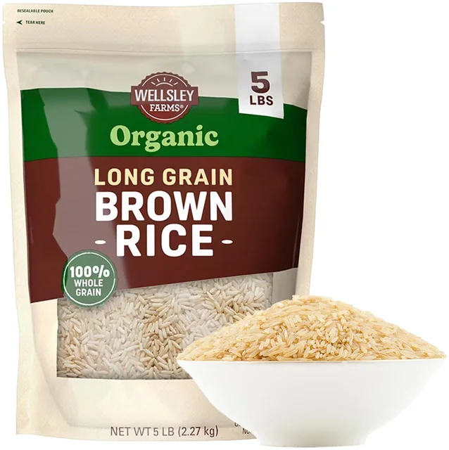 Wellsley Farms Organic Long Grain Brown Rice, 5 lb bag