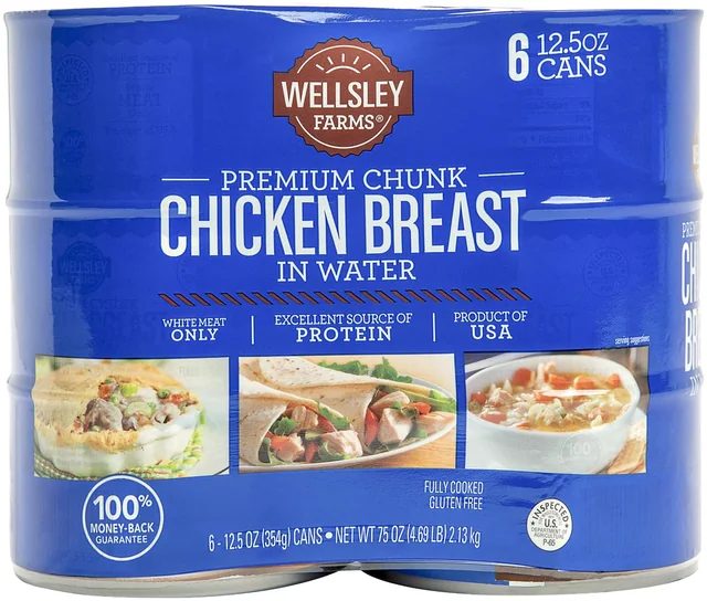 Wellsley Farms Premium Chunk Chicken Breast in Water, 12.5 oz can