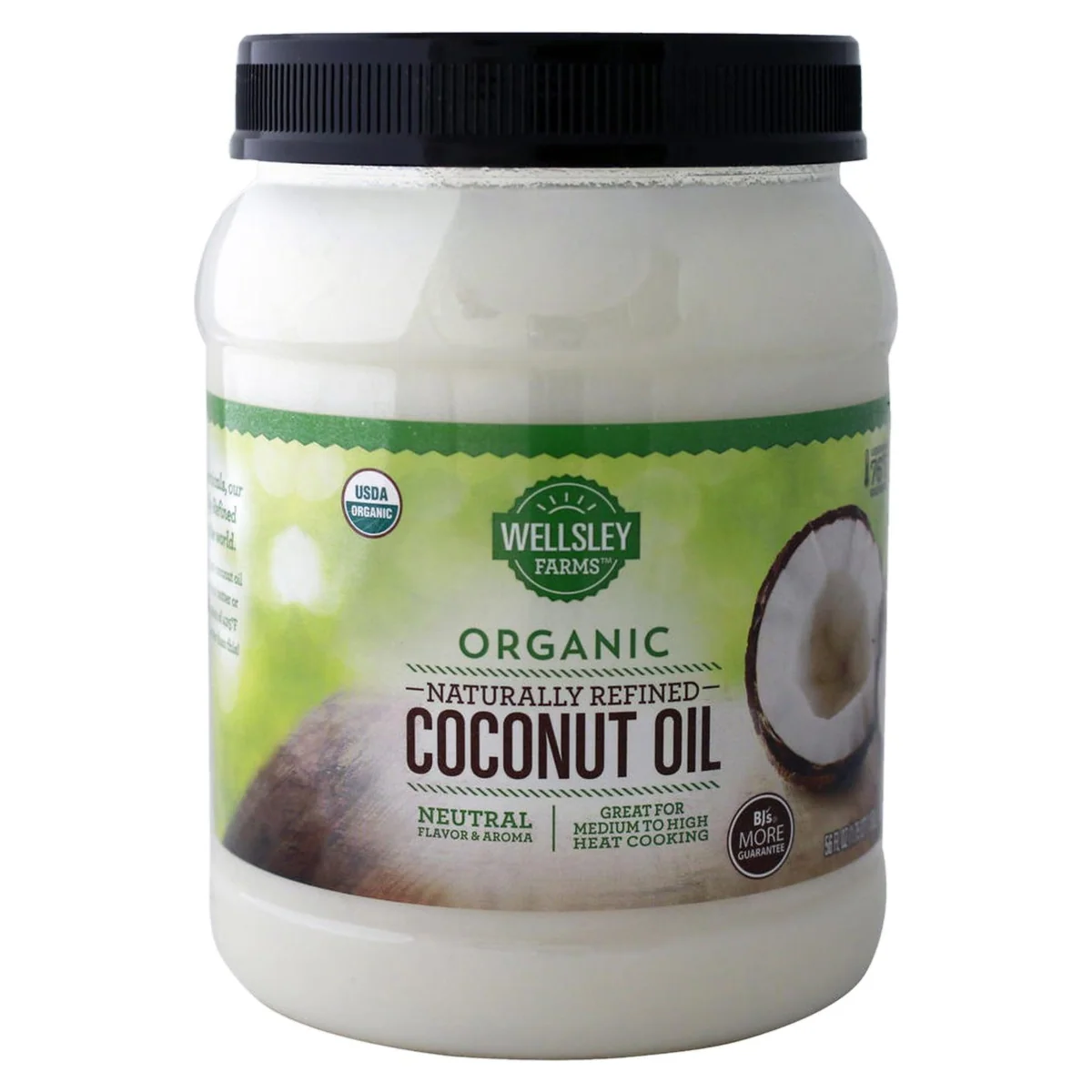 Wellsley Farms Organic Refined Coconut Oil, 56 fl oz tub