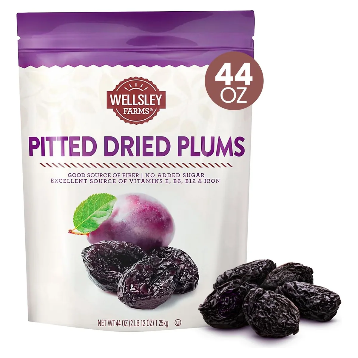 Wellsley Farms Pitted Dried Plums, 44 oz bag