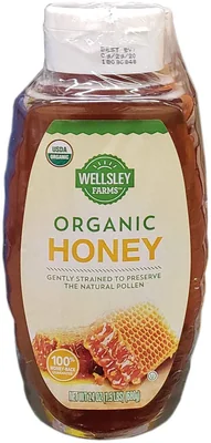 Wellsley Farms Organic Honey, 24 oz bottle