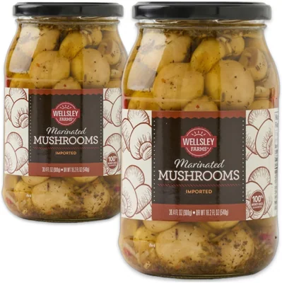 Wellsley Farms Marinated Mushrooms, 30.4 oz jar