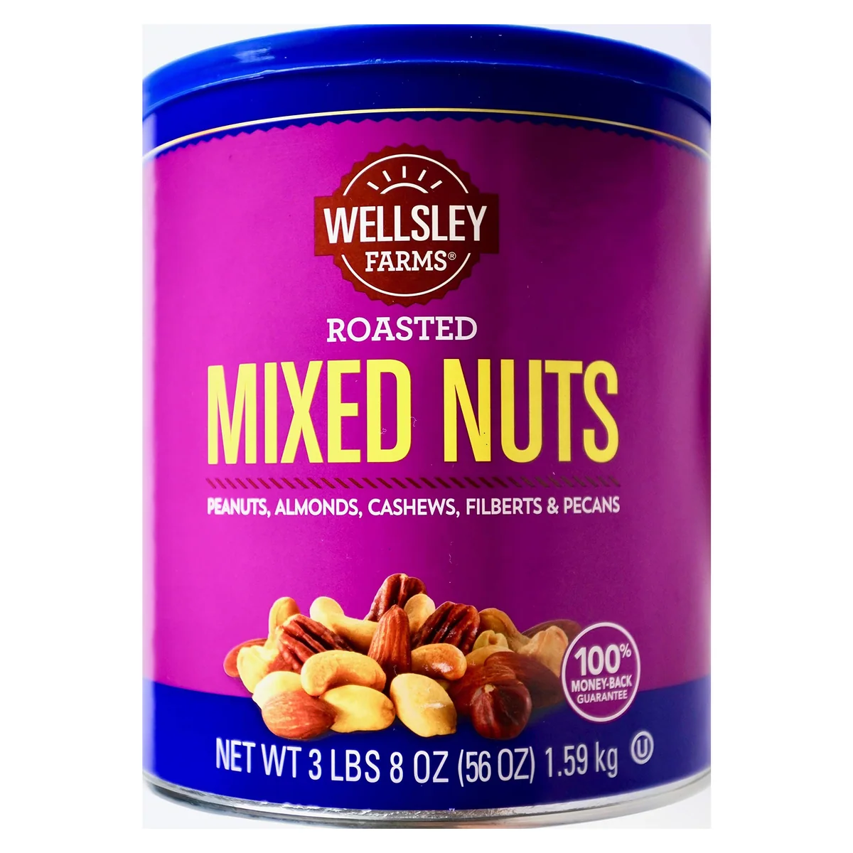 Wellsley Farms Roasted Mixed Nuts, 56 oz can