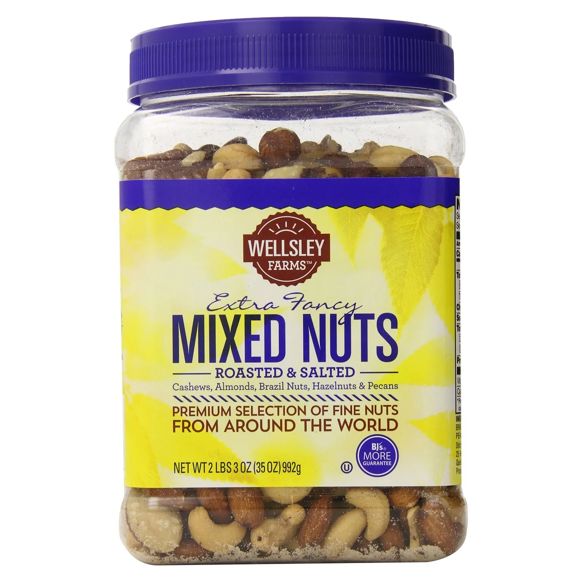 Wellsley Farms Extra Fancy Mixed Nuts, Roasted & Salted, 35 oz jar