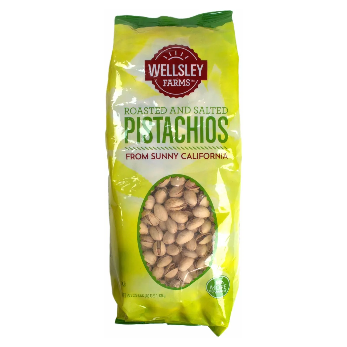 Wellsley Farms Roasted & Salted Pistachios, 40 oz bag