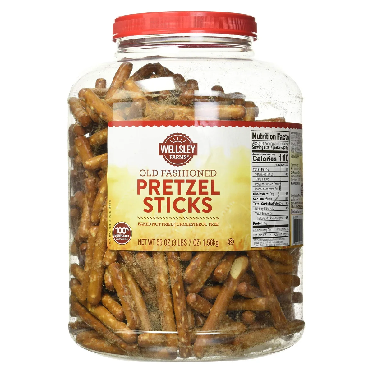 Wellsley Farms Old Fashioned Pretzel Sticks, 55 oz tub