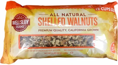 Wellsley Farms Shelled Walnuts, 48 oz bag